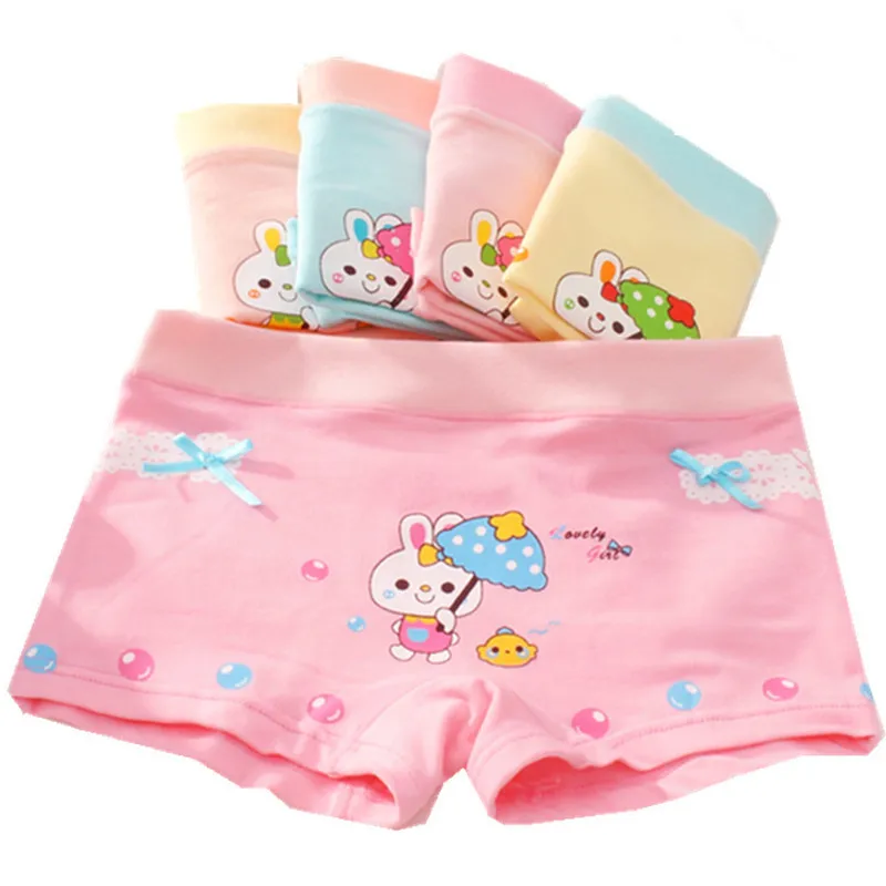 

Girls' cotton underwear, middle and small children's baby cotton boxer briefs