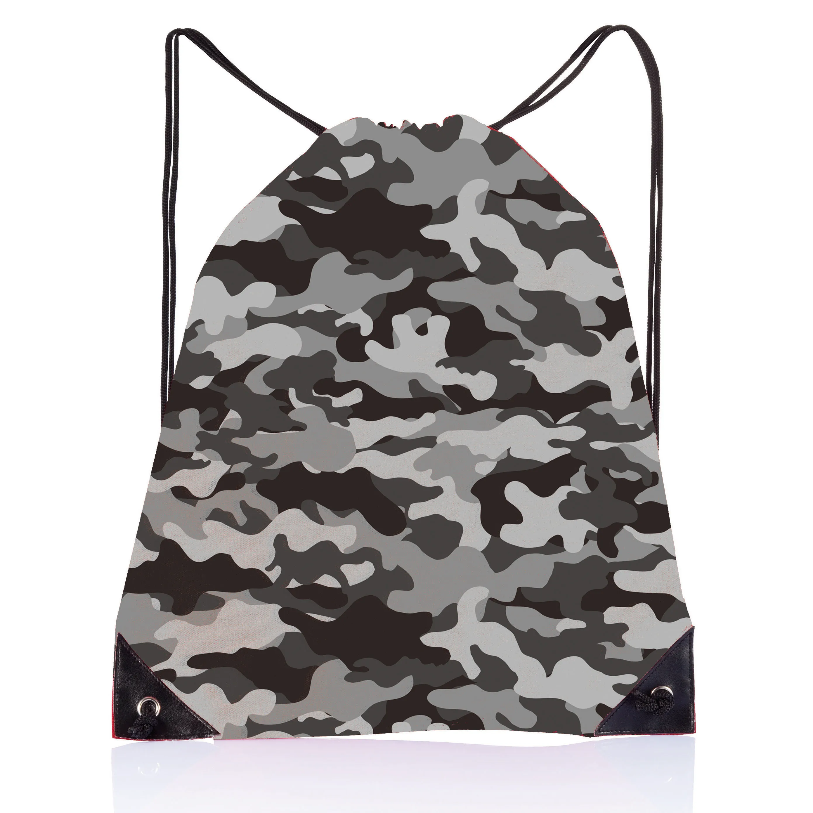 

Best cheapest Price Blank camouflage 210D 190T nylon drawstring bag backpack with logo BSCI SEDEX factory