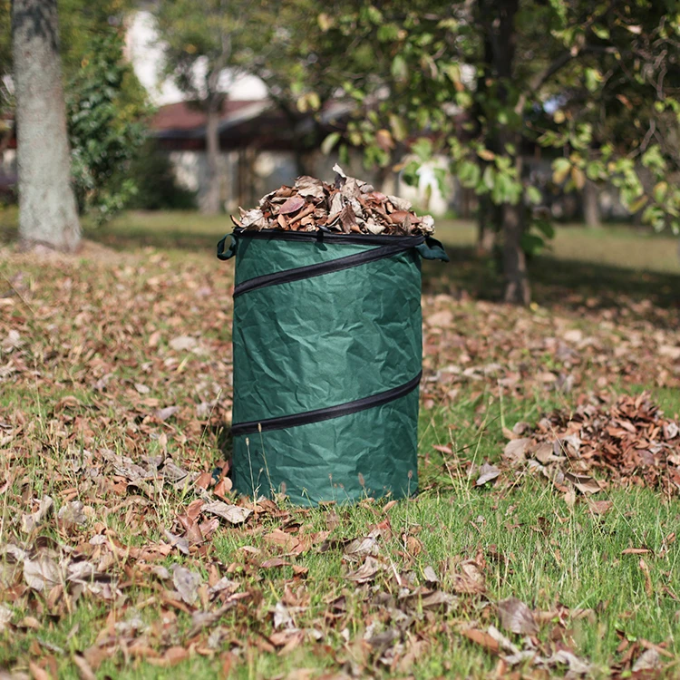 

116L Oxford Fabric Garden Pop Up Collapsible Foldable Sack Leaf Bag Trash bag
