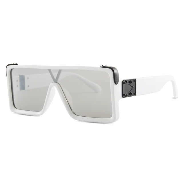 

New Sun Glasses 2021 One Piece Sunglasses Large Square Frame Trend Men And Women Avant-Garde Sunglasses