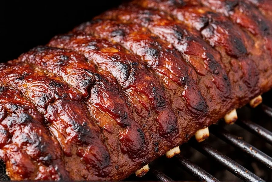 St. Louis style ribs on a tray