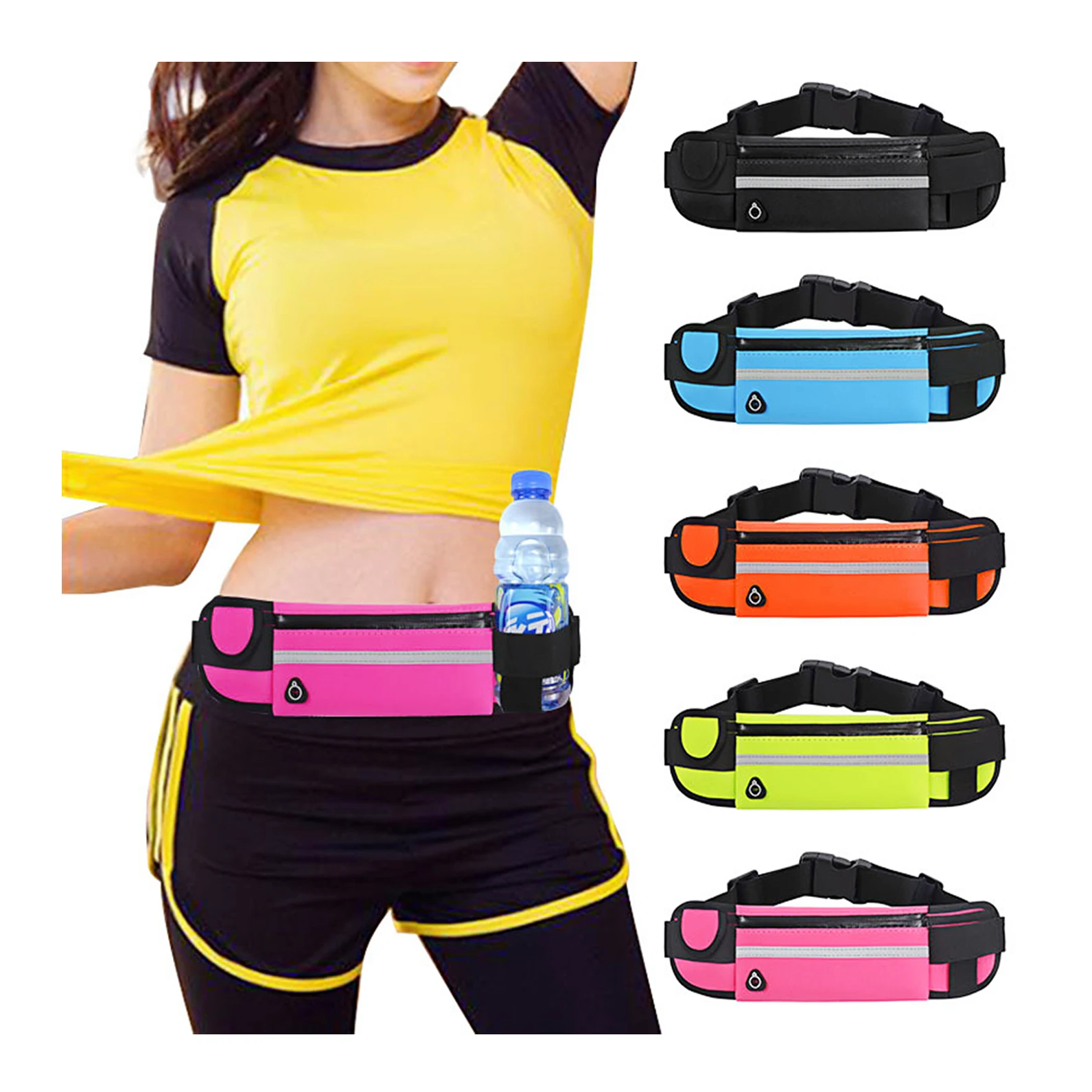 

Neoprene Water Proof Custom Fanny Pack Fasion Waist Bags Unisex, Orange, black, green, rose red, dark blue, sky blue