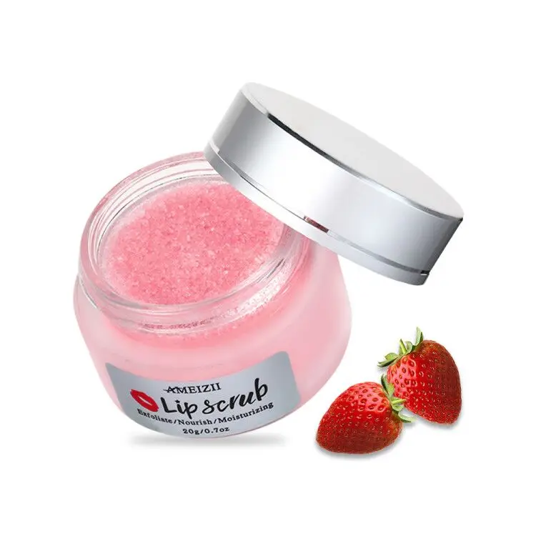 

Organic Pink Vegan Lip Scrub Private Label Lightening Exfoliating Lipscrub Strawberry Body Scrub Jars Lip Scrub And Balm Set