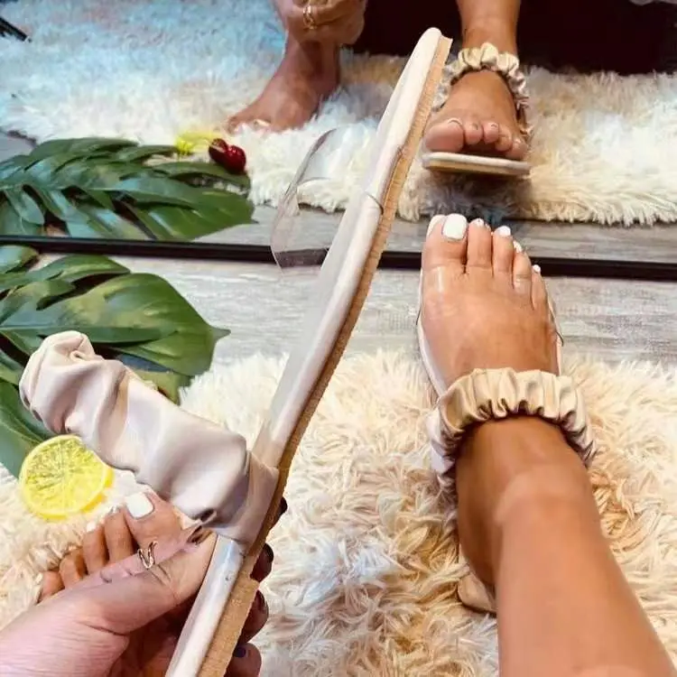 

2021 amazon hot sale PU slip on wholesale slippers outdoor beach street casual style slides women fancy shoes, Picture color