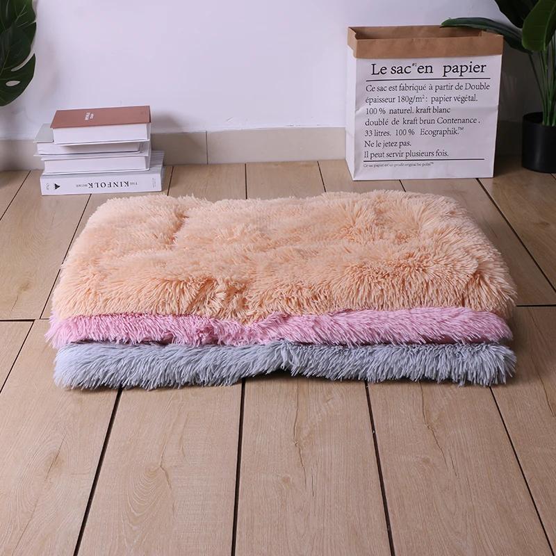 

Super Soft Small Medium Large Pet Snuggle Covers Cotton Fluffy Single-sided Thick Long Plush Pet Blankets, As picture