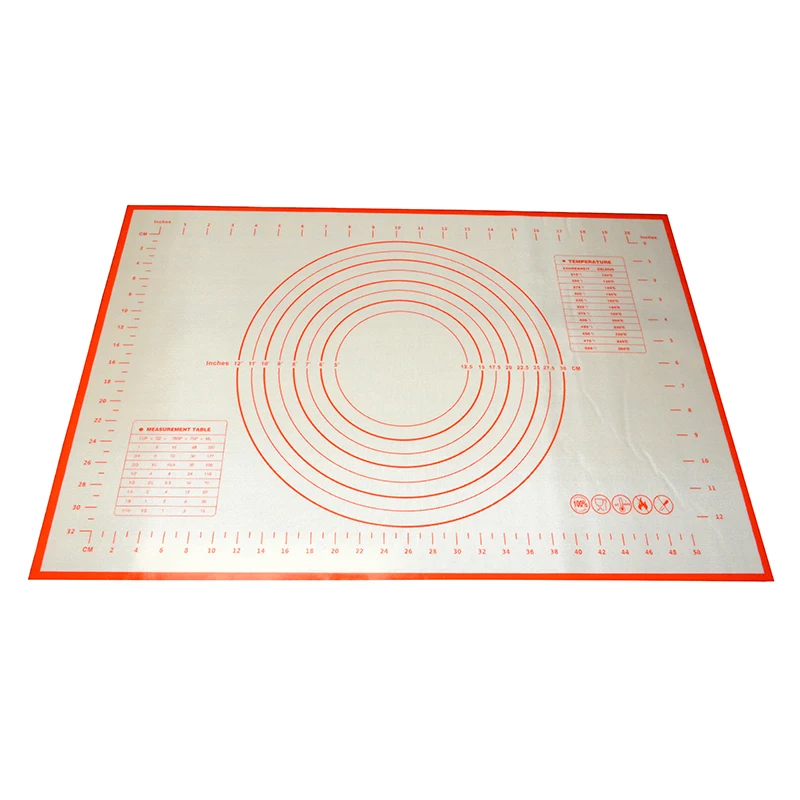 

Best Selling Products With Measurements Baking Non Stick Platinum Silicone Cushion Kneading Cushion Silicone Baking Mat, Red or black