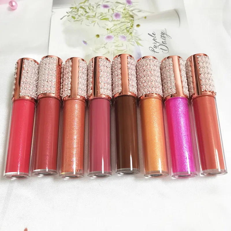 

Private Label Topping Glitter with Glossy Shine Sheer Finish Cruelty Free Liquid Lip Gloss, Can choose colors from our color card