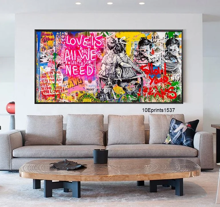 

Modern Pop Art Culture Banksy Style Street Inspirational Canvas printing Wall Picture motivational Paintings