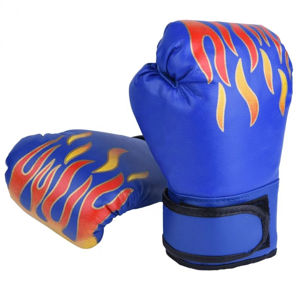 

Child Boxing Fighting Gloves Kid Professional Training Muay Thai Sparring Punching Kickboxing Breathable Flame Gloves, Colors