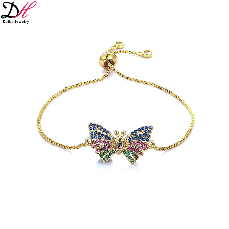 

Women Bracelet Adjustable Fashion Charm Exquisite Bracelet Jewelry Bracelets for Gift Rainbow Zircon Copper Colorful Crystal Cz