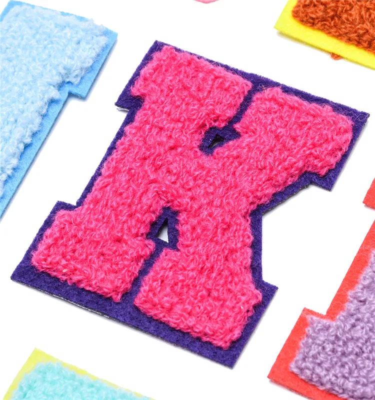 

high quality Batch Custom Iron On Embroidery Towel Chenille Patches For Clothing