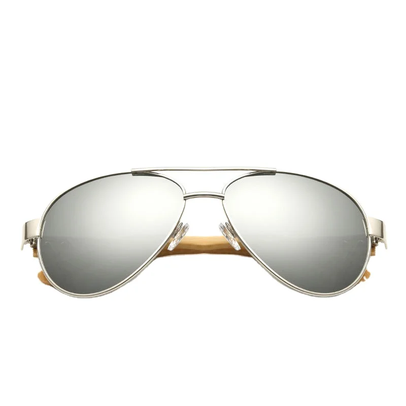 

KP1510 Future Metal Frame Unisex Mirror Eco-friendly Fashionable Wholesale Bamboo Sunglasses 2020, Black silver blue red clear gold