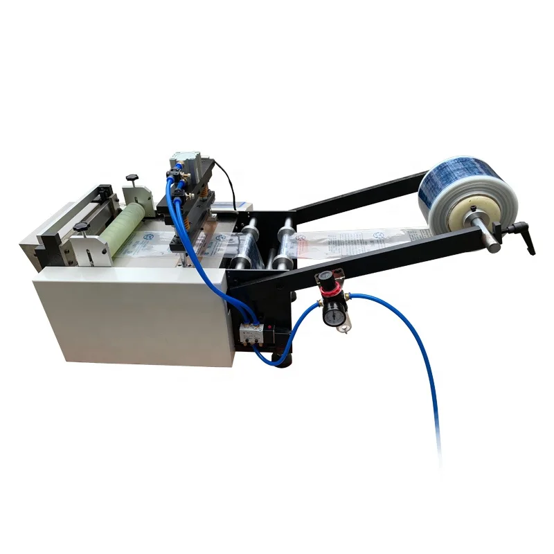 
Specializing in the production of heat-sealed cold-cut packaging plastic bag automatic bag making machine PE/pvc film bag cuttin 