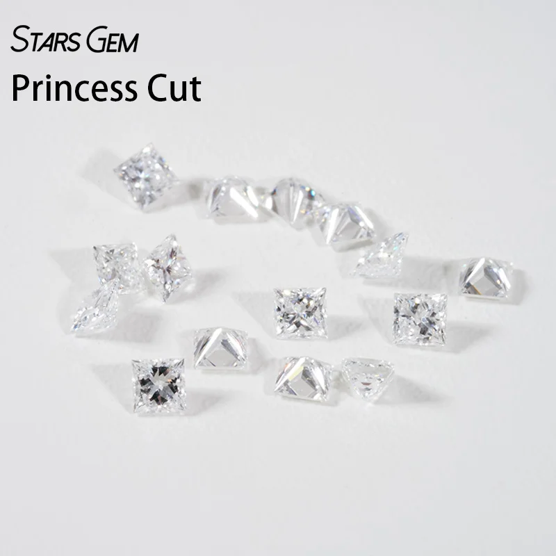 Wholesale Small Size Lab Grown HPHT Princess Cut Diamonds Loose Lab Diamonds for Fine Jewelry