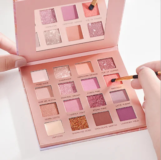 

Bicolor wholesale small pallet custom makeup eye shadow palette supplier of cosmetics packaging brush eyeshadow palette, Customized