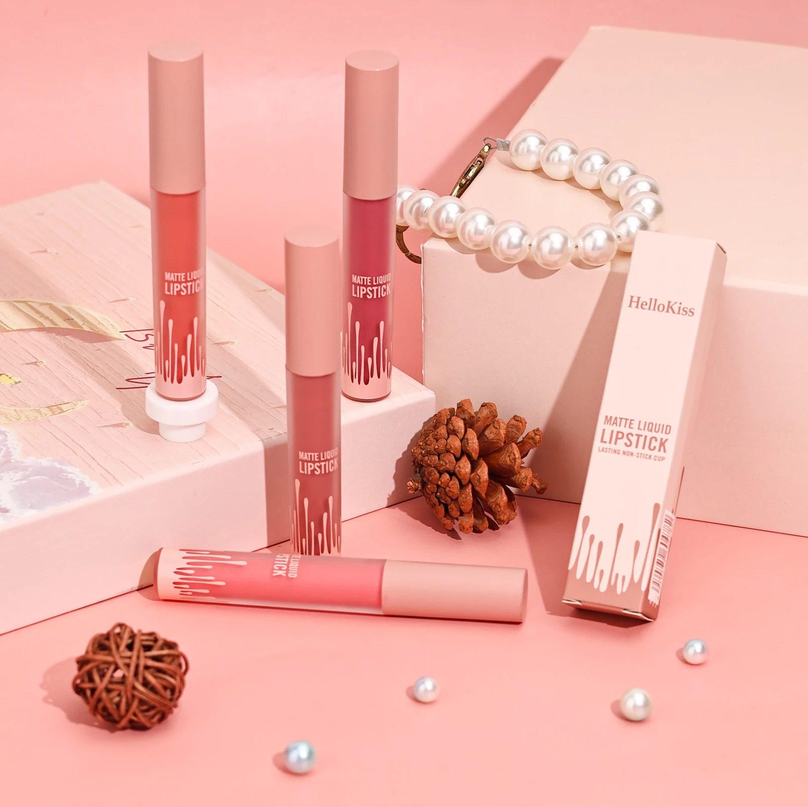 Matte Lip Gloss Stick 6-Hour Soft Waterproof Non-Sticky Finish Smooth Application Liquid Lipstick