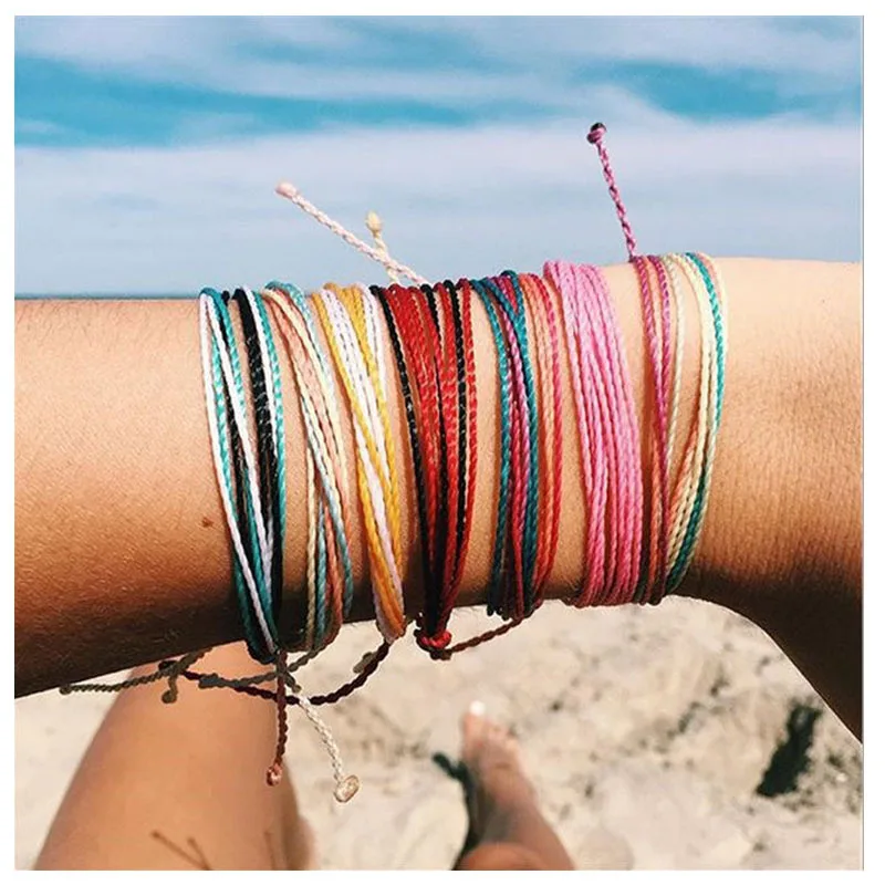 

100% Waterproof and Handmade wax string Bracelet Braided Bracelet for Women Colorful friendship Bracelets for women