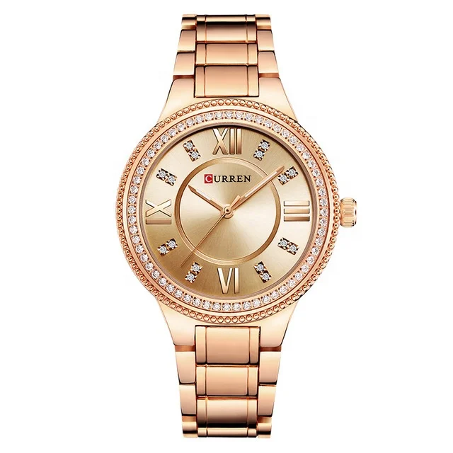 

CURREN 9004 Women Watches Luxury Crystal Quartz Watch Women Wristwatch Stainless Steel Waterproof Women Watch Relogio Feminino, According to reality