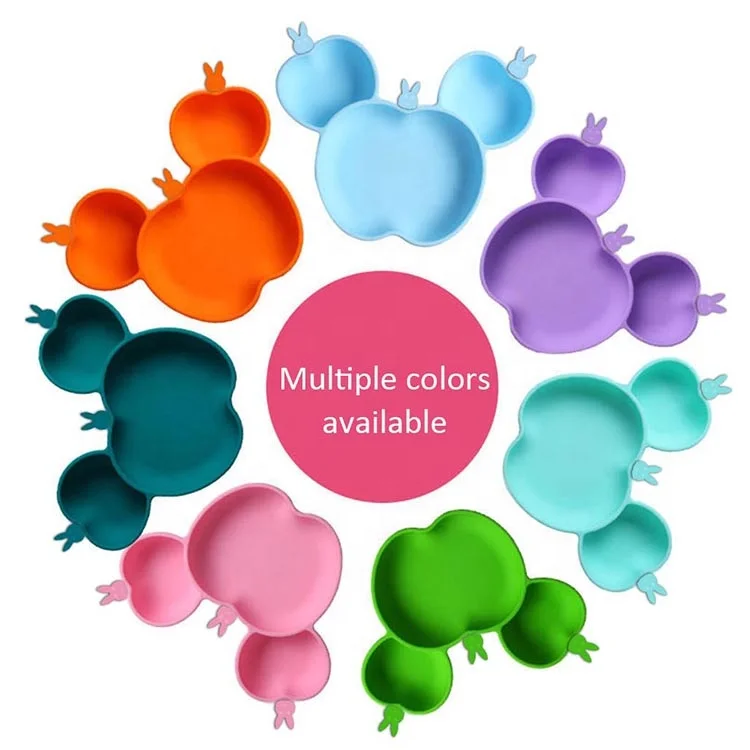 

Baby Silicone Placemat Plate - Kids Table Placemat-Silicone Baby Plate, Yellow,blue and more