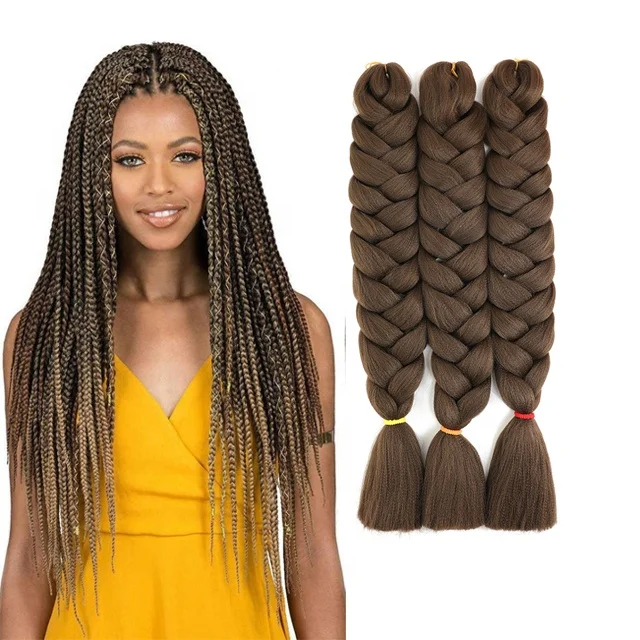 

Xpression Synthetic Jumbo Braids Bulk Synthetic Hair Crochet Braid Synthetic Fiber Hair Braiding Crochet Extension Hair