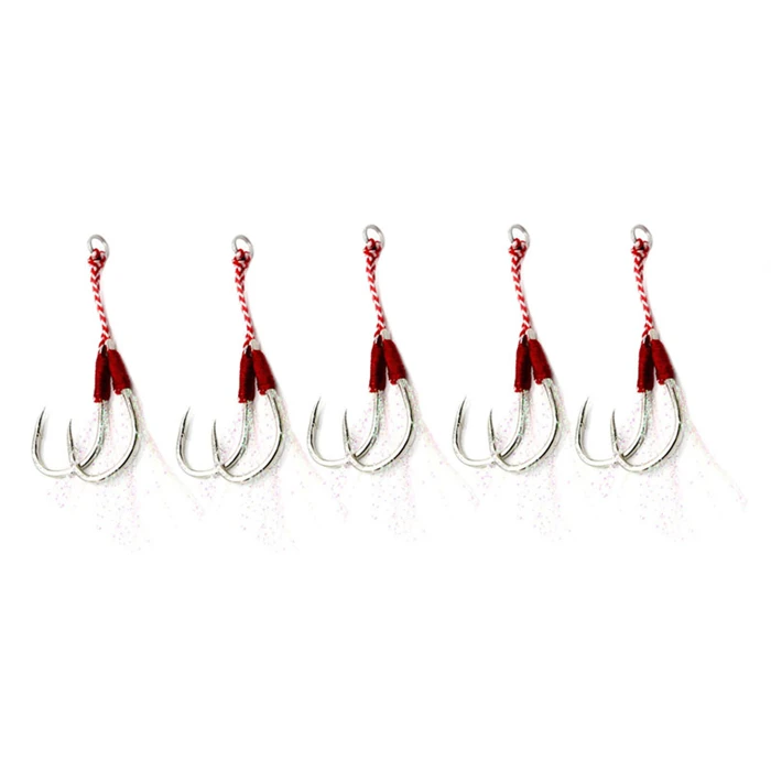 

Feather Assist Double Hooks Fishhooks #10 #20 Slow Fishing Hook fishing products hook fishing, 1color