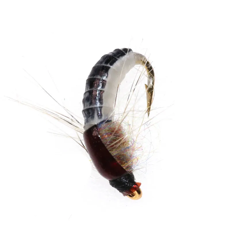 6Pcs//Set Nymph Scud Fly for Trout Fishing Nymphing Artificial Insect Bait Lure