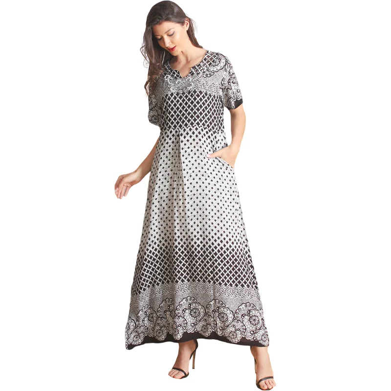 

Jubah Muslim Abaya Women Elegant Evening Gowns Popular with Long Skirts Evening Dress Daily Casual Formal 100%rayon Middle East, 1 colors