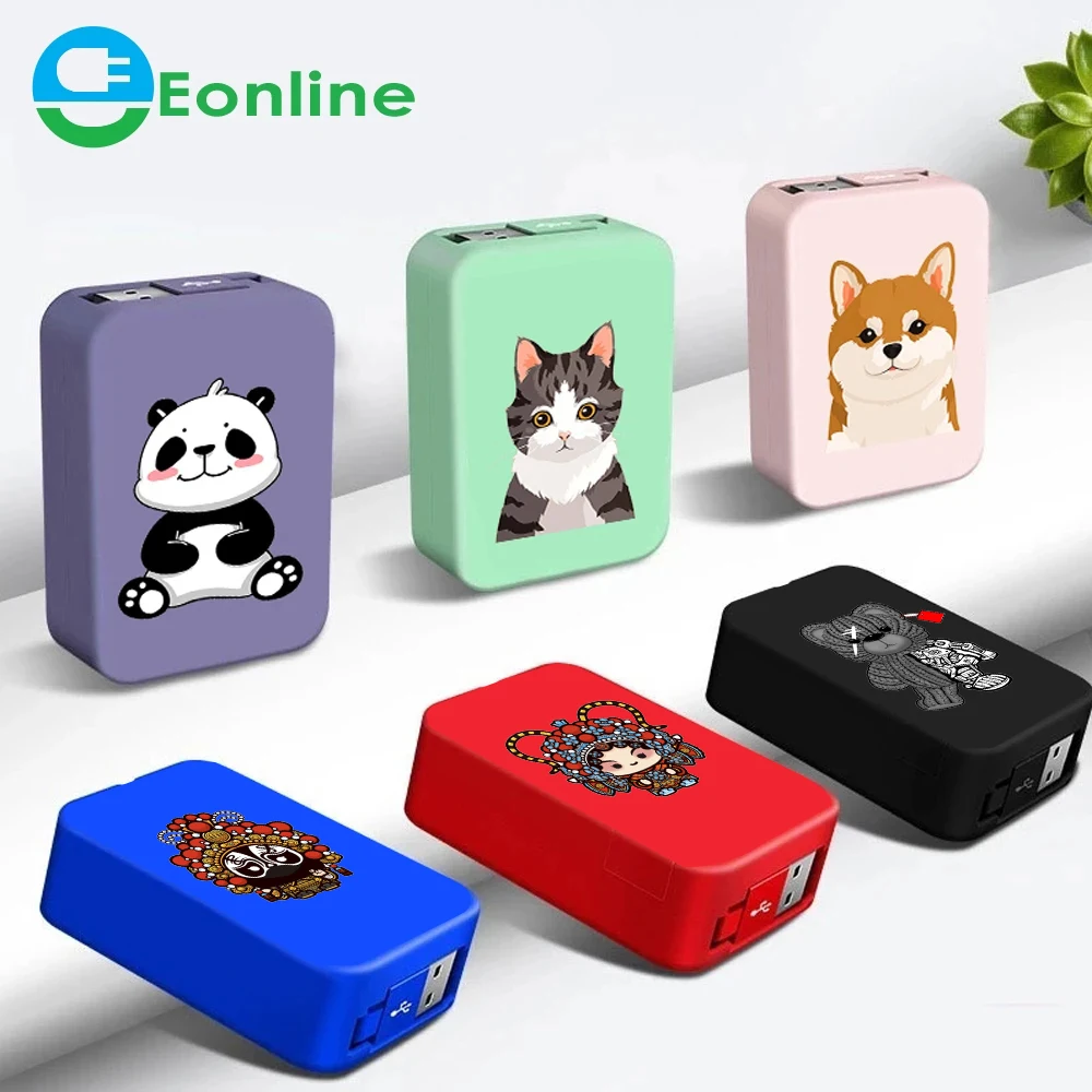 

EONLINE 1M 6A 100W 3D UV Cartoon 4 IN 1 Retractable USB Type C Micro USB Cable For Phone Stand Super Fast Fast Charging