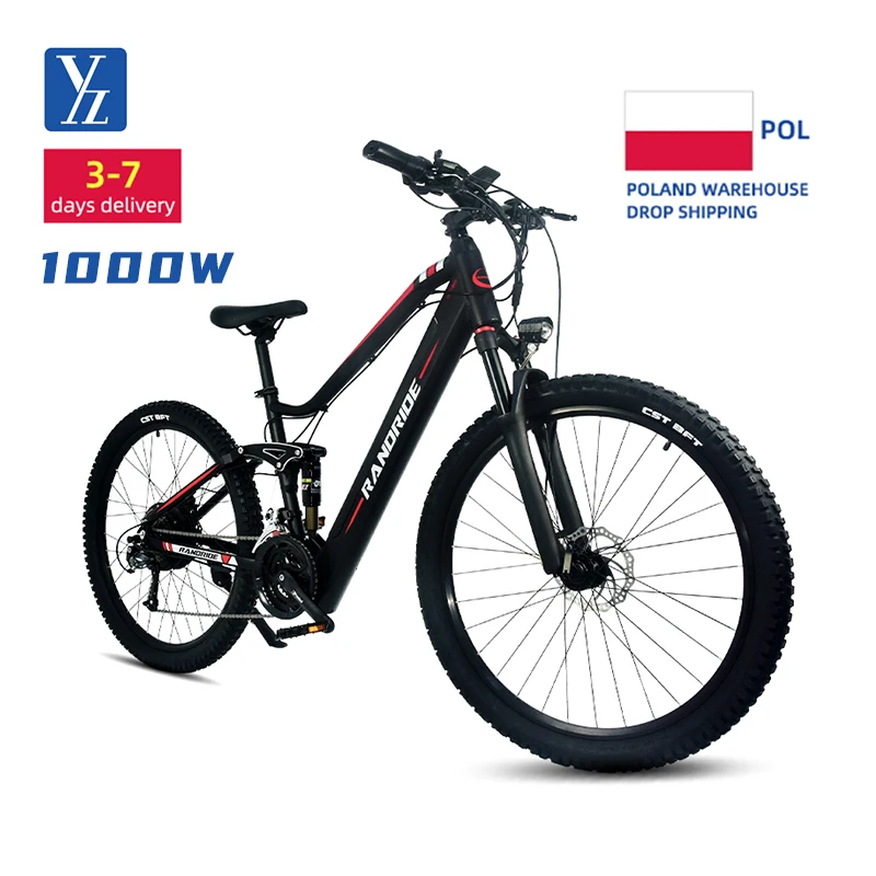 

Eu warehouse 1000w electric mountain bike 48v 250w 350w 500w 750w ebike fully 27.5 inch full suspension mtb e-bike