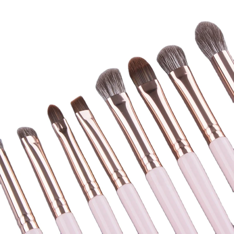 

8PCS eye makeup brushes 2021 private label professional Goat hair Long wood handle Eye shadow hotsell makeup brushes set, Pink