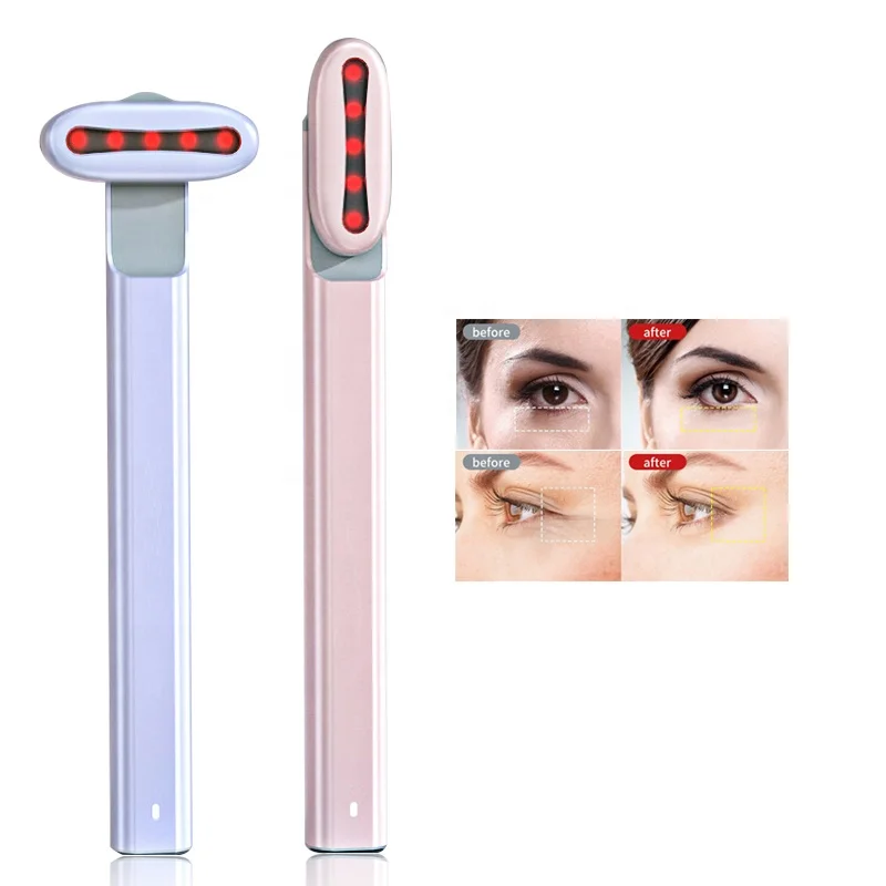 

Ghk Mini Portable Led Light Thermal Recovery Eye Care Massager Pen EMS