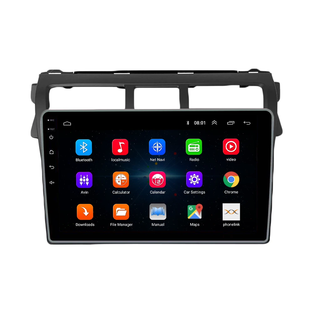 

For Toyota vios YARiS 2007-2012 Car Radio Screens Device 2 Double Din Quad Octa-Core Android Car Stereo GPS Navigation Carplay