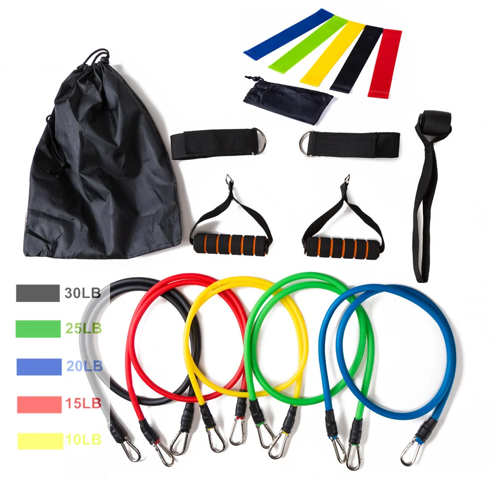 

11 pcs resistance workout bands set, Customized color