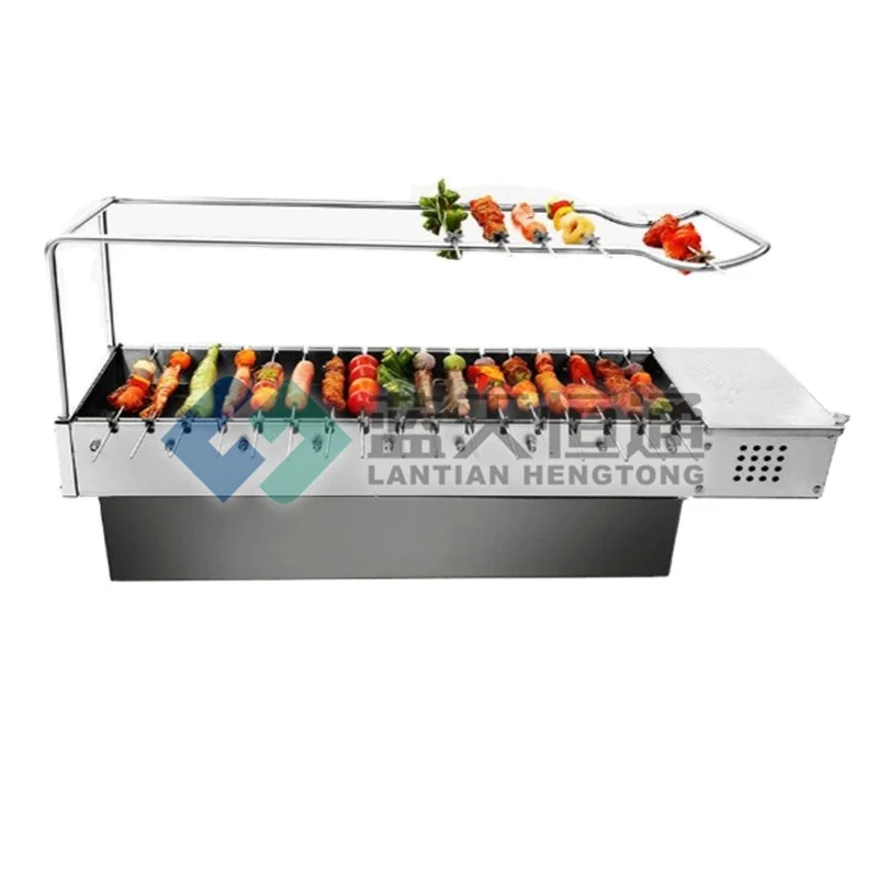 

Custom stainless steel smokeless barbecue grill restaurant table top bbq grill, Stainless steel original silver