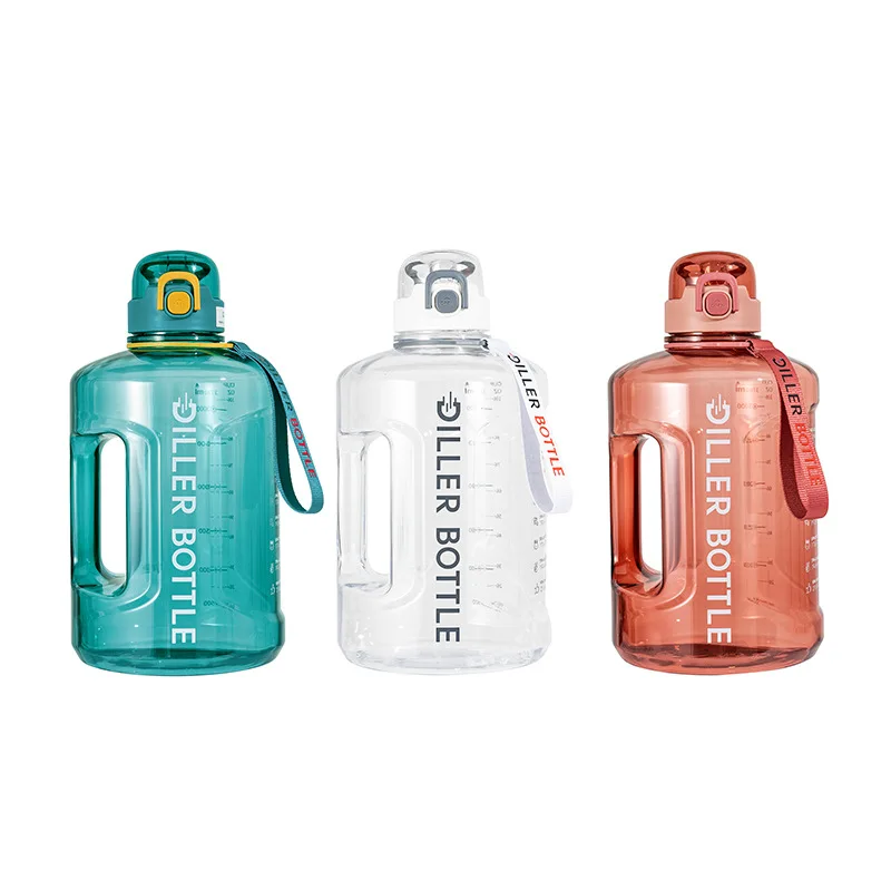 

Portable Gym Half A Gallon Water Bottle Gym Gallon Water Bottle, Green/white/pink