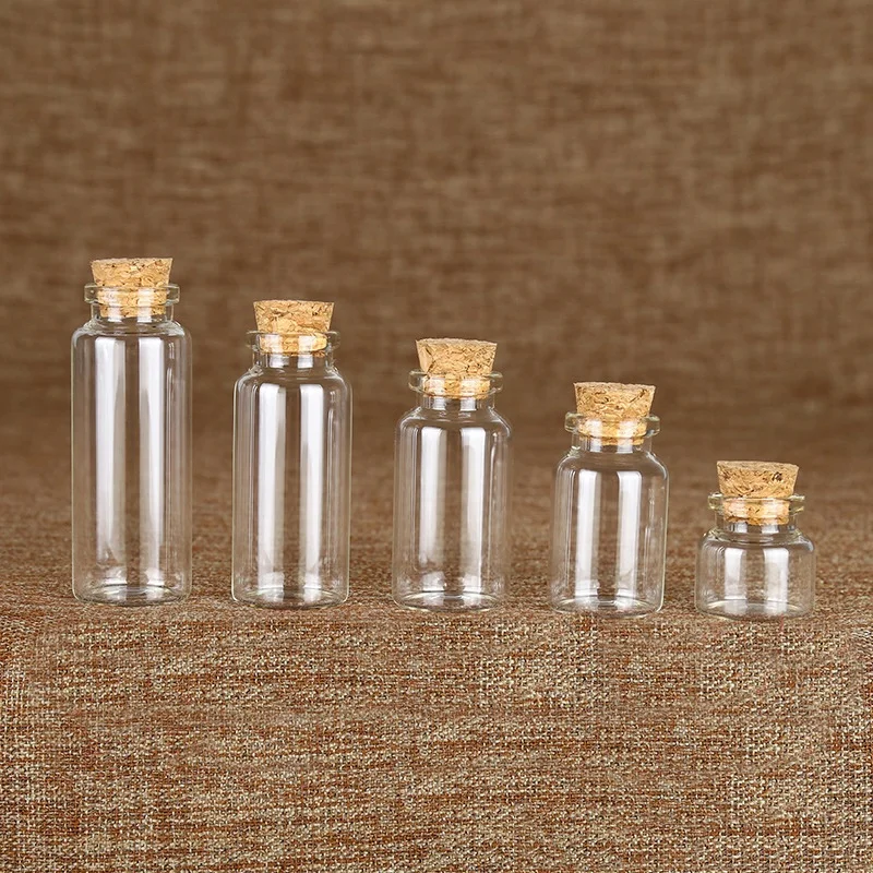 
Mini glass wishing bottle 10ml 15ml 20ml 30ml 40ml Glass Bottle Cork 
