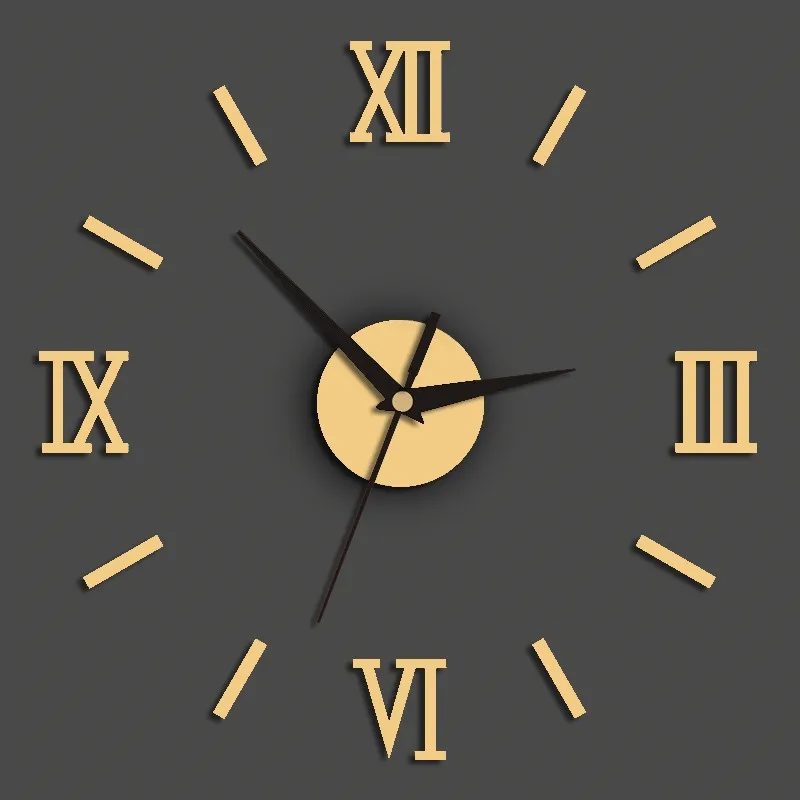 

3D EVA 5CM Clock Dial Roman Numerals For Wall Clocks, Silver gold black white red blue