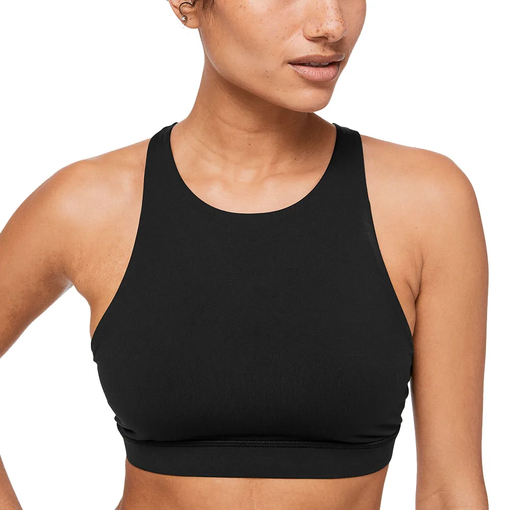 

drop shipping Women Soft Cup Work Out Cross Back High Neck Soft Padded Running Sports Bra fitness yoga bra