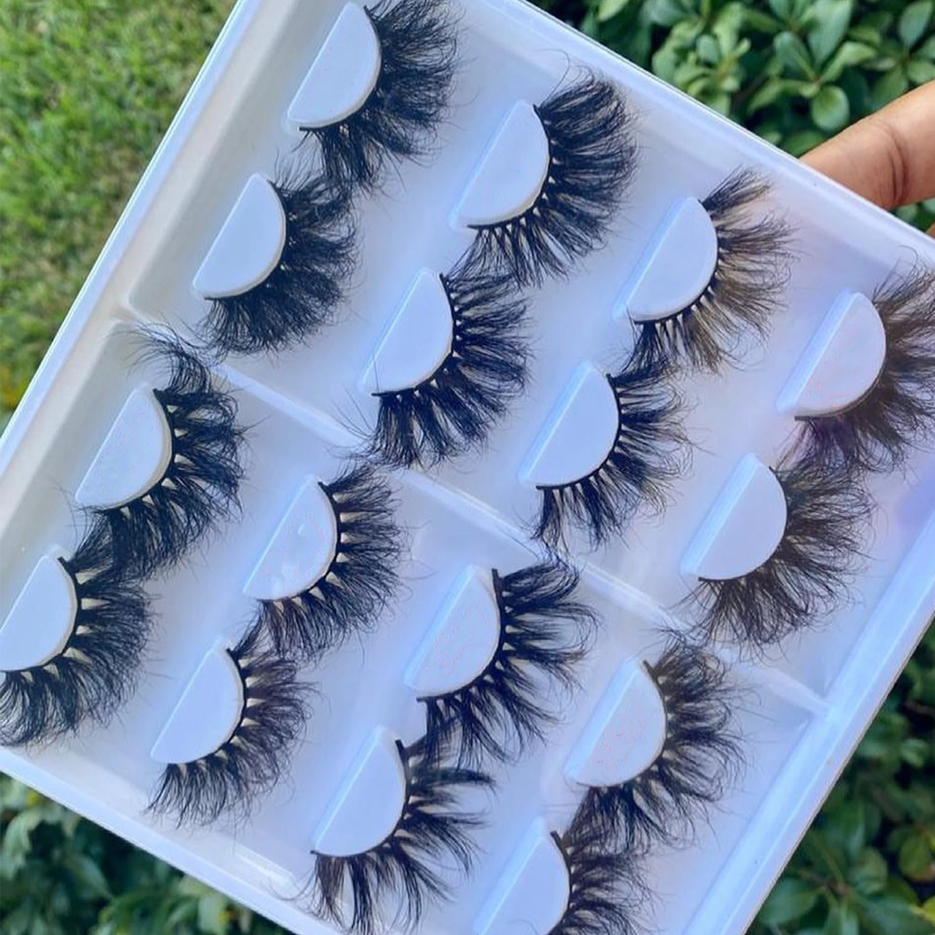 

Eye lashesh set handmade 3d 5d mink eyelashes private label vendor real mink lash false eyelashes