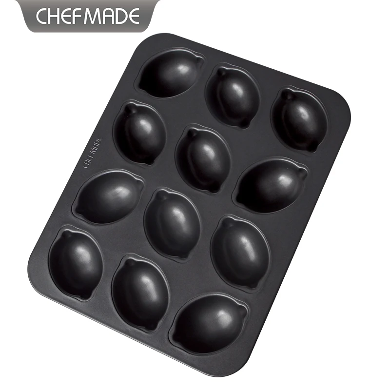 

CHEFMADE WK9871 Carbon Steel Bakeware 12 Cup Non-stick Oven Baking Christmas Lemon Cake Mould Mold