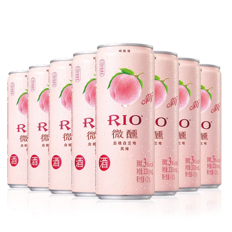 
Rio tinned peach light brandy premix fruit flavor drink kinds flavor disposable cocktail gift set 