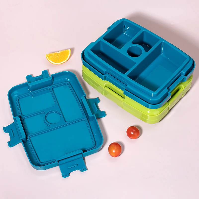 

2023 Popular Kid Bento Boxs Reusable Heat Resistant Plastic Lunch Box With Leak Proof Lid