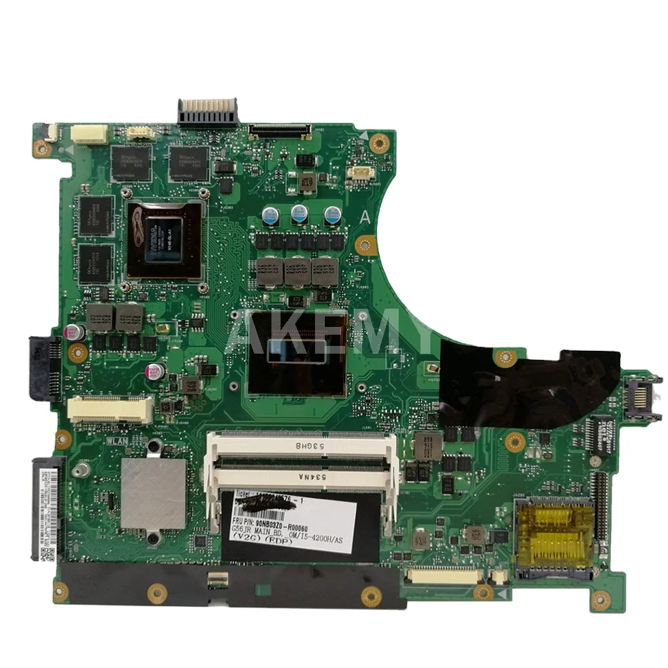 

Main board 90MB03Z0-R00010 Laptop motherboard I7-4700HQ GT760M N14E-GL-A1 N56JRH N56JR N56J N56JR REV.2.0 motherboard For ASUS
