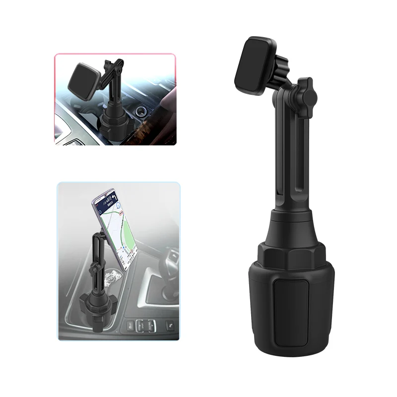 

Amazon best seller gravity magnetic phone holder for car cup holder, Black silver