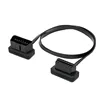Low Profile Flat Ribbon OBD Diagnostic Cable Male to Female 16 Pin Right Angle Extension Cable 1M
