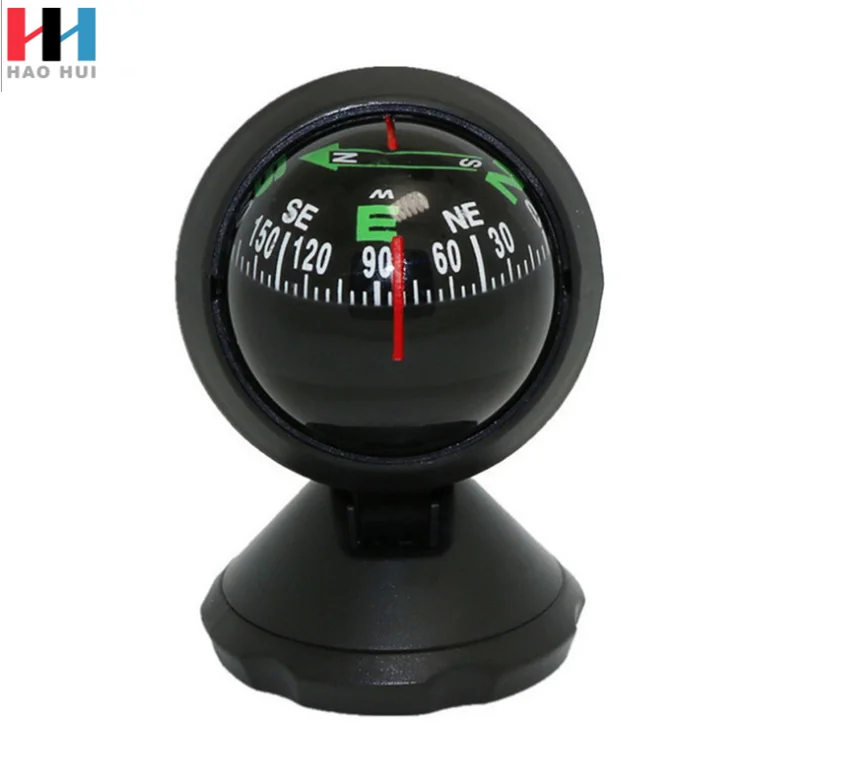 

New Interior Car Compass 1PC Car Guide Ball Compass Night Vision For Travel Outdoor Survival Compass Car Decoration