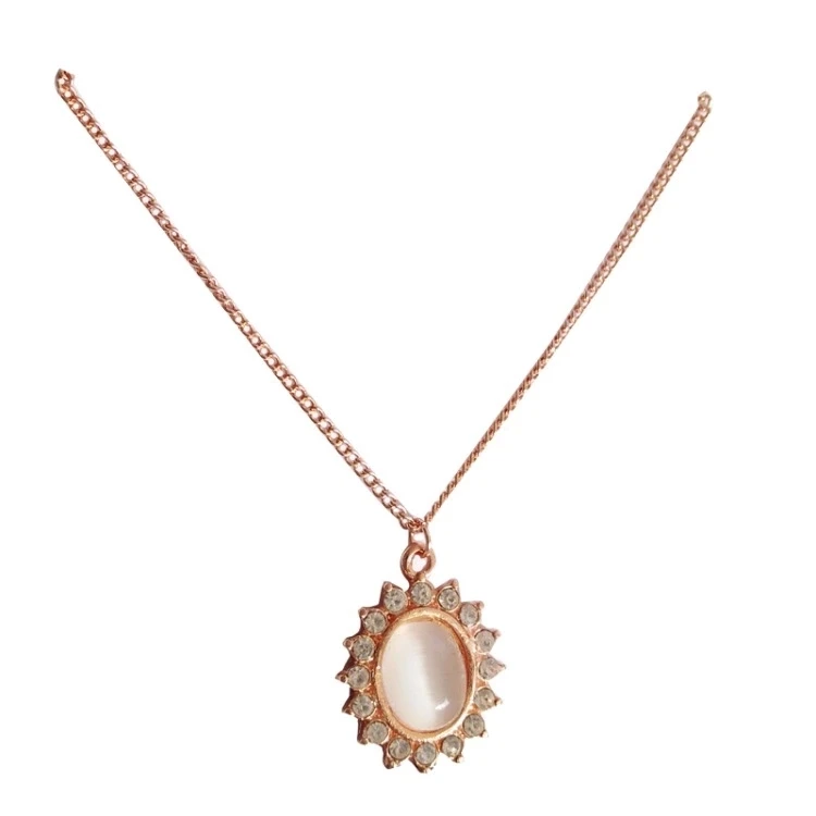 

Jewelry wholesale necklace temperament inlaid pendant necklace rose gold plated simple fashion female clavicle chain, Picture