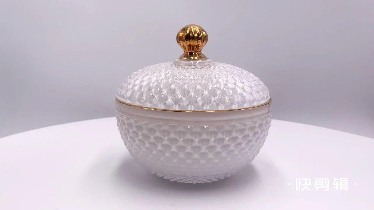 Unique Decorative Multipurpose Antique Design Glass Candy Jar With Lids