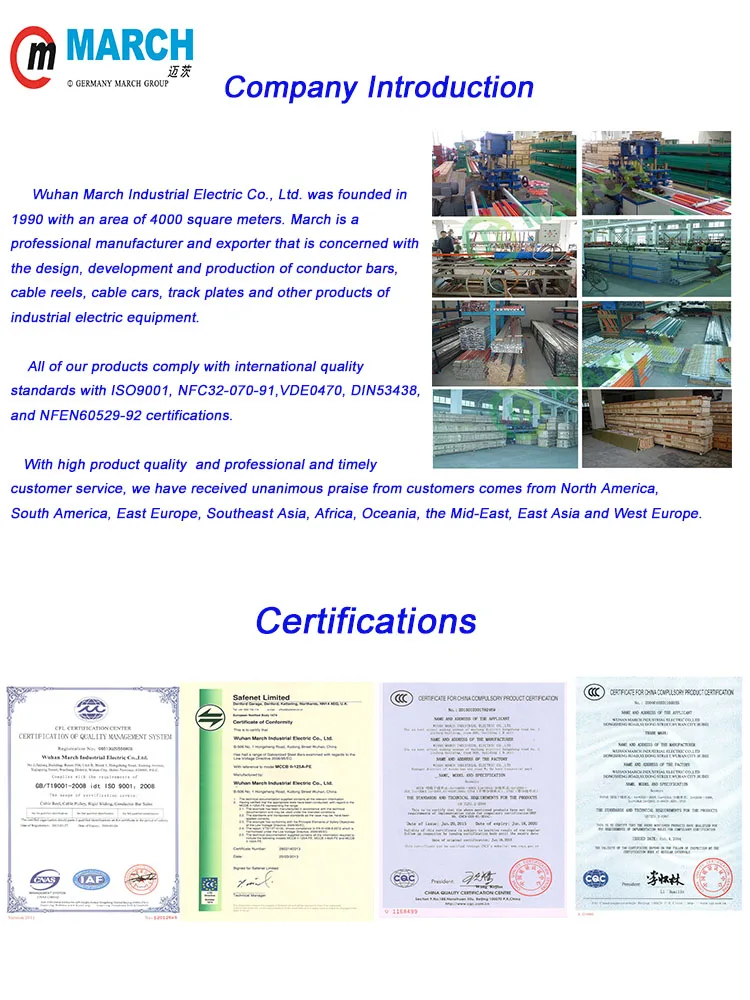 March crane busbar current collector carbon brush power tools