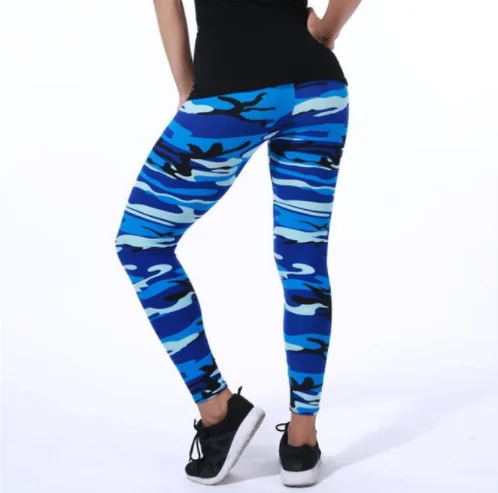 

Workout Seamless Breathable Printed Leggings High Waist Casual Camouflage Soft Leggings For Women 34 Styles